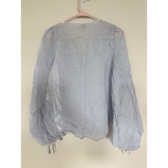 Ted Baker Silana Bishop Sleeve Romantic Peasant Blouse Size 1 Flowy Classic Top - Picture 6 of 10